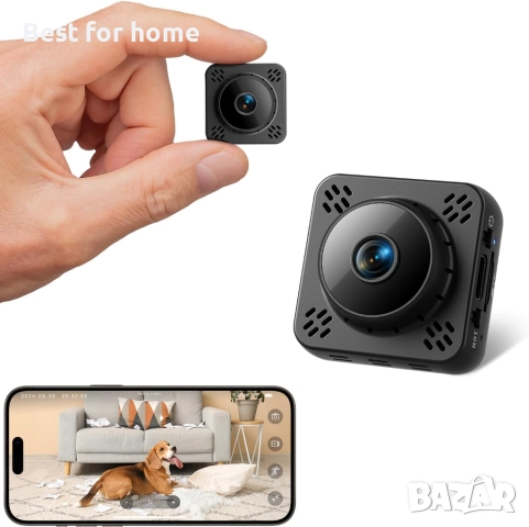 Мини камера, 2K Nanny Cam безжична с 1 година съхранение в облака