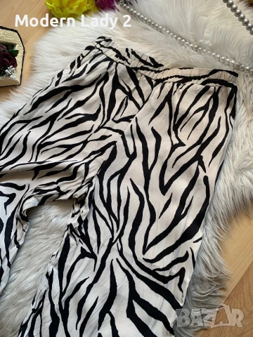 Широк зебров панталон, снимка 3 - Панталони - 50867702