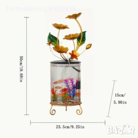 2025 Комплект USB захранван декоративен фонтан с аквариум , снимка 8 - Декорация за дома - 51264994