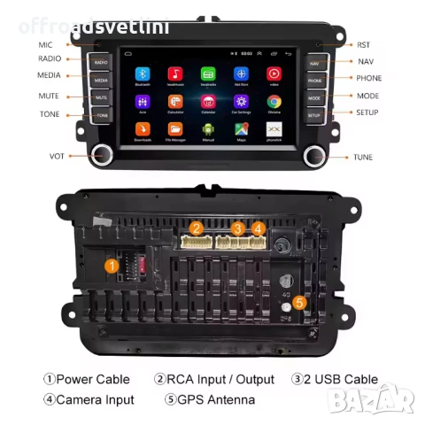 7 Инч Android Мултимедия с CarPlay за VW Golf 5 6 Polo Passat Touran, снимка 6 - Аксесоари и консумативи - 50994917