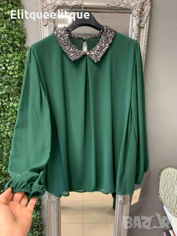 шифонени блузи, снимка 2 - Блузи с дълъг ръкав и пуловери - 52377425