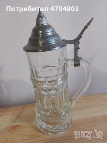 Колекция от 6 ретро немски халби за бира с капаци – Кристално стъкло, снимка 2 - Колекции - 53960008