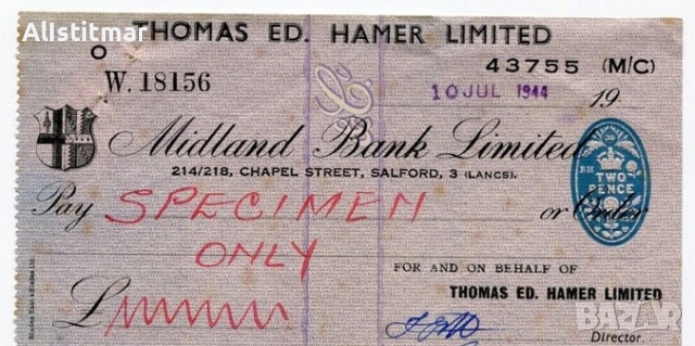 Обединено Кралство,  Midland 1944 Спесимен