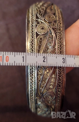 Сребърна тежка гривна , снимка 5 - Гривни - 51659655