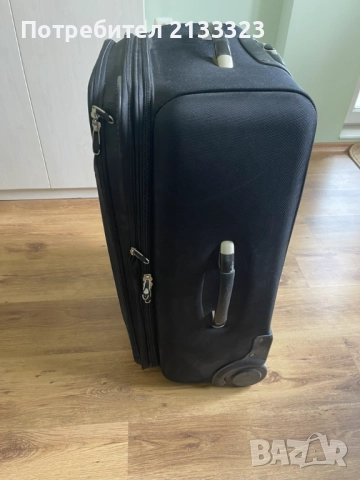 Куфар текстил голям 73 х 50 х 30 см /Черен, снимка 2 - Куфари - 51692556