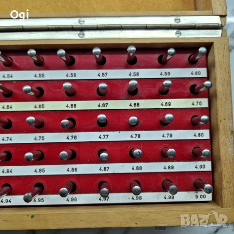 Комплект Мерителни щифтове 4-5мм , снимка 3 - Шублери - 48785139