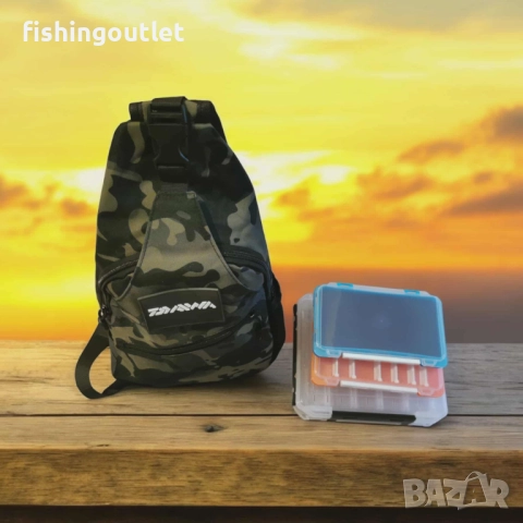 Рибарска чанта за спининг и мухарски риболов с включени 3 кутии. Daiwa