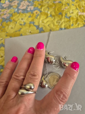 сребърен комплект Bottega, снимка 4 - Колиета, медальони, синджири - 50913732