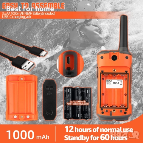 Retevis RT45P Водоустойчиви уоки-токита IP67, снимка 3 - Друга електроника - 52629282