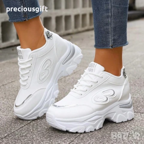 Дамски сникърси, налични в златист и сребрист цвят, снимка 9 - Маратонки - 51388036