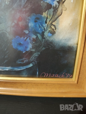 Авторска картина масивна дървена рамка , снимка 4 - Картини - 52250043