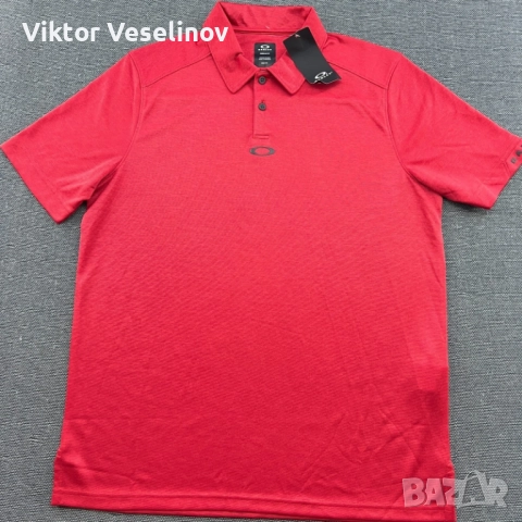 Oakley Gravity Polo Shirt Мъжка Тениска Размер S Червена
