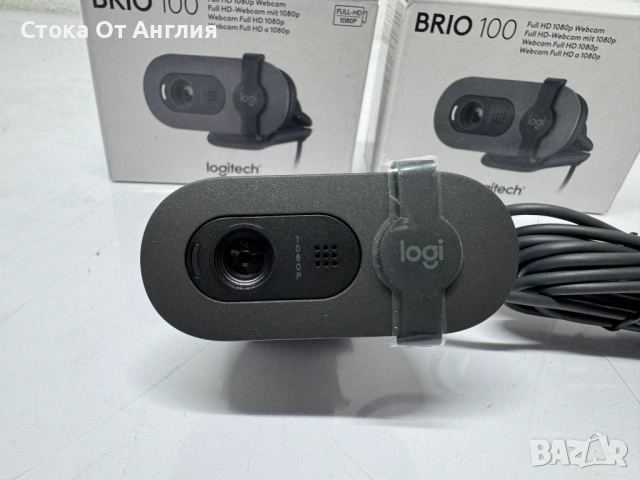 Kамера уеб - Logitech Brio 100 / 1920x1080 FullHD, снимка 2 - Друга електроника - 53823114