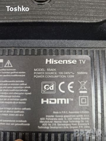 Стойка крачета за ТВ HISENSE 55A6K, снимка 2 - Стойки, 3D очила, аксесоари - 45454727