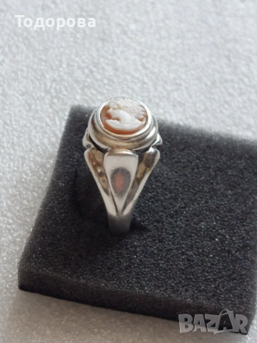 Масивен поръчков сребърен пръстен с камея, снимка 11 - Пръстени - 53863612