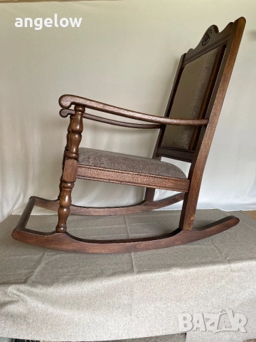 Люлеещ се стол от масив, снимка 9 - Столове - 52506198