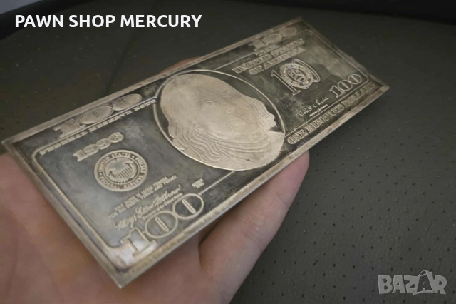 Продавам 100 долара сребърен бар 1996г., снимка 2 - Нумизматика и бонистика - 51763123