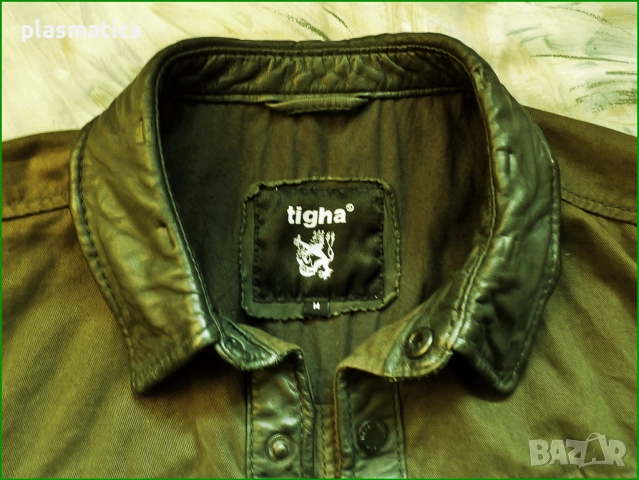 маркова риза от плат и кожа, снимка 3 - Ризи - 52144112