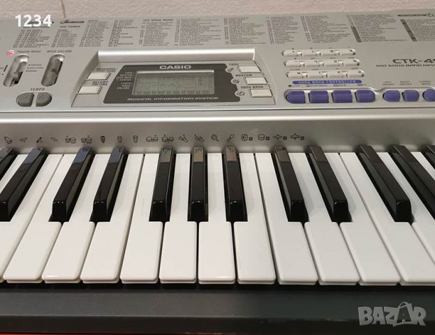 синтезатор клавир Casio CTK 496 пиано 5 октави с вход за микрофон , снимка 4 - Синтезатори - 45936817