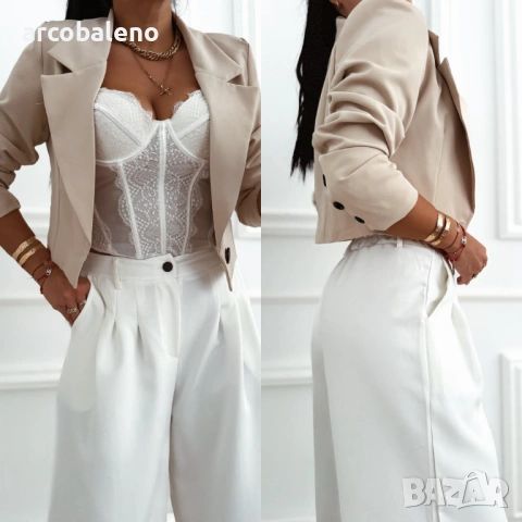 Дамско късо елегантно сако, 6цвята , снимка 16 - Сака - 53124267