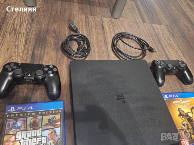 PS4 Slim 1TB с 2 джойстика и 5 игри, снимка 4 - PlayStation конзоли - 45253910