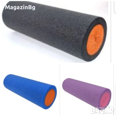 Фоумролер за пилатес и йога, 45 х Ф15 см, С гладка повърхност Ролер 