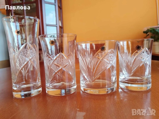 Кристални чаши серия,, Зорница ", снимка 6 - Чаши - 51863327