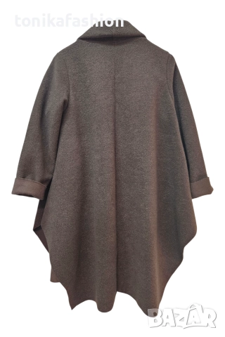 Олекотено палто тип пончо , снимка 2 - Палта, манта - 52550936