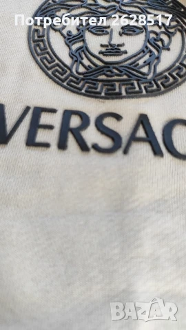 Мъжка бежова блуза от памук Versace размер XL, снимка 7 - Блузи - 51020665