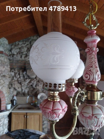 Старинен полилей, снимка 4 - Антикварни и старинни предмети - 54268345