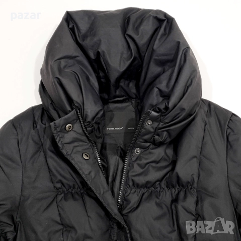 Vero Moda Дамско Пухено Яке Естествен Пух Грейка с Колан (М), снимка 3 - Якета - 52004178