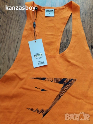 Gymshark Infill Stringer - Orange - мъжки фитнес потник Л НОВ, снимка 3 - Други - 54290049