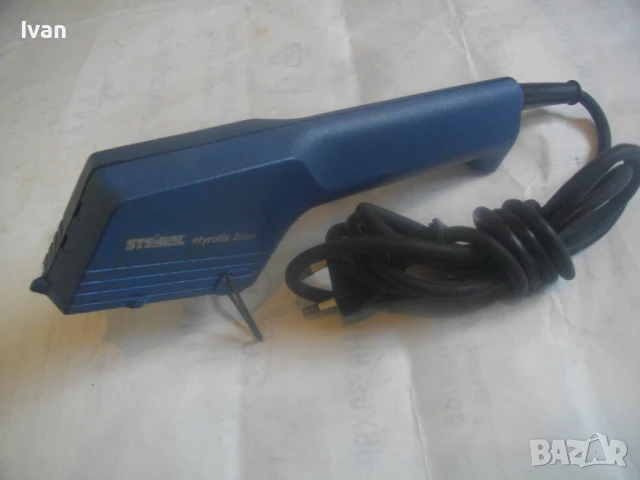 45W 50mm STEINEL STYROFIX 2000 НЕМСКИ ЕЛЕКТРИЧЕСКИ НОЖ ЗА РЯЗАНЕ НА СТИРОПОР ДЕБЕЛИНА 50мм ОТЛИЧЕН, снимка 9 - Други инструменти - 50646898