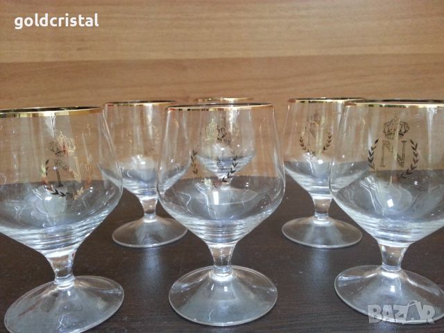 Ретро стъклени чаши за коняк Наполеон , снимка 2 - Антикварни и старинни предмети - 45906325
