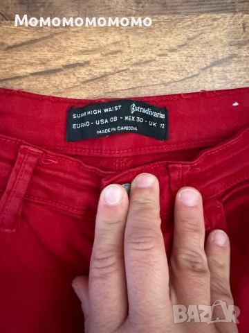 Червен панталон, снимка 2 - Панталони - 54131198