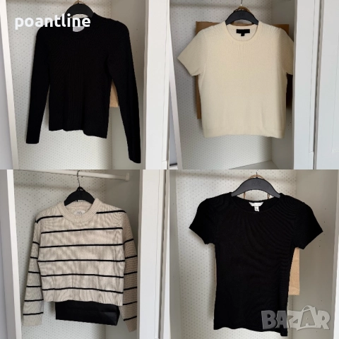 НОВИ МОДЕЛИ стилни пуловери с дълъг и къс ръкав ZARA H&M плетени блузи