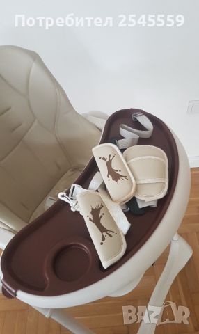 Детски стол за хранене Moni, Chocolate, снимка 3 - Столчета за хранене - 46452975
