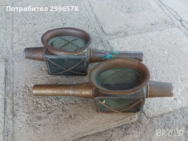 Чифт фенери за файтон фенер лампа фар каляска карета