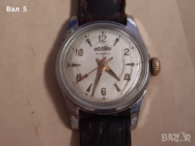 Часовник DELBANA , каишка крокодилска кожа . Работи, снимка 4 - Антикварни и старинни предмети - 46467598