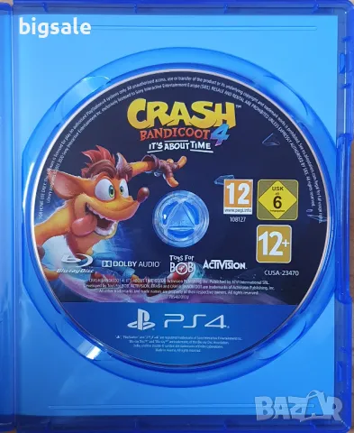 Crash Bandicoot 4 It's About Time PS4 Playstation Плейстейшън 5 PS5 IV, снимка 3 - Игри за PlayStation - 47423399