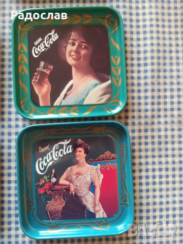 стари метални подложки Coca - Cola, снимка 4 - Други - 54084280