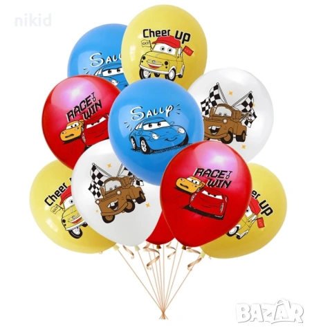 Макуин маккуин McQueen cars колите Обикновен надуваем латекс латексов балон парти хелий или газ, снимка 2 - Други - 23072889