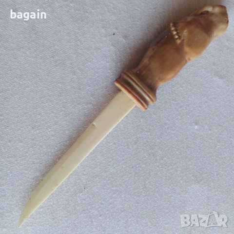 Руска империя. Нож. Моржов зъб., снимка 3 - Антикварни и старинни предмети - 52795437