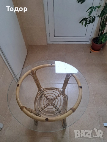 Закален стъклен плот за маса 650мм/8мм, снимка 2 - Маси - 53935790