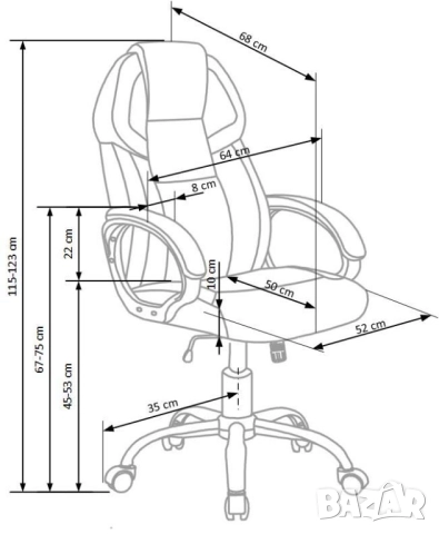 Чисто нов офис/геймърски стол Barton!, снимка 10 - Столове - 52463761