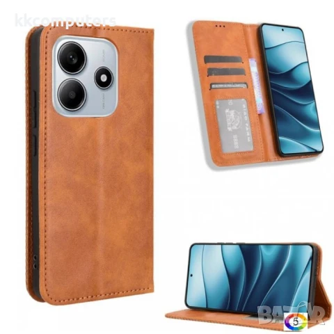 Xiaomi Redmi Note 14 4G Retro Texture Wallet Калъф и Протектор