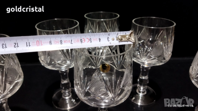 Кристални чаши , снимка 3 - Антикварни и старинни предмети - 22330718