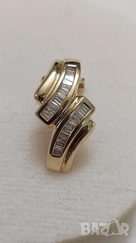            Златни обеци с брилянти , снимка 6 - Обеци - 47560666