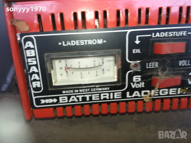ABSAAR 6/12V-6AMP-BATTERY CHARGER-ВНОС SWISS 0910251452, снимка 8 - Аксесоари и консумативи - 51998552