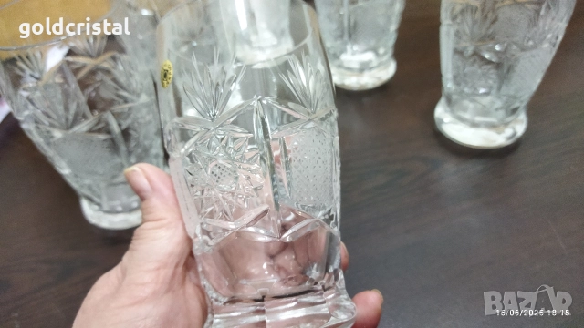 кристални чаши за вода Поморие , снимка 13 - Антикварни и старинни предмети - 52678418